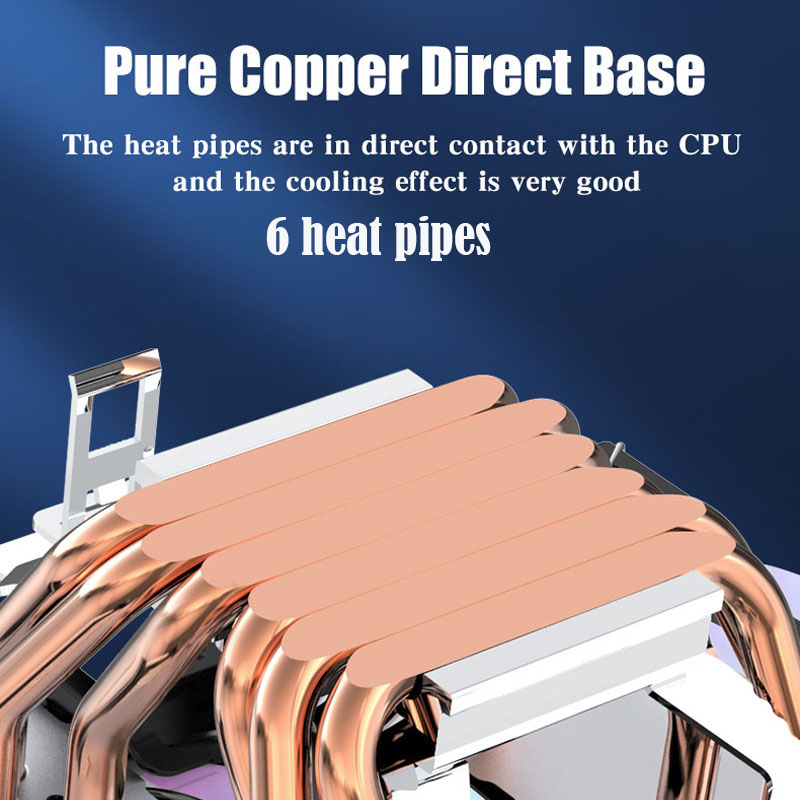 6 Heat Pipe CPU Cooler 4Pin PW - Cpu Heatsink recension och pris