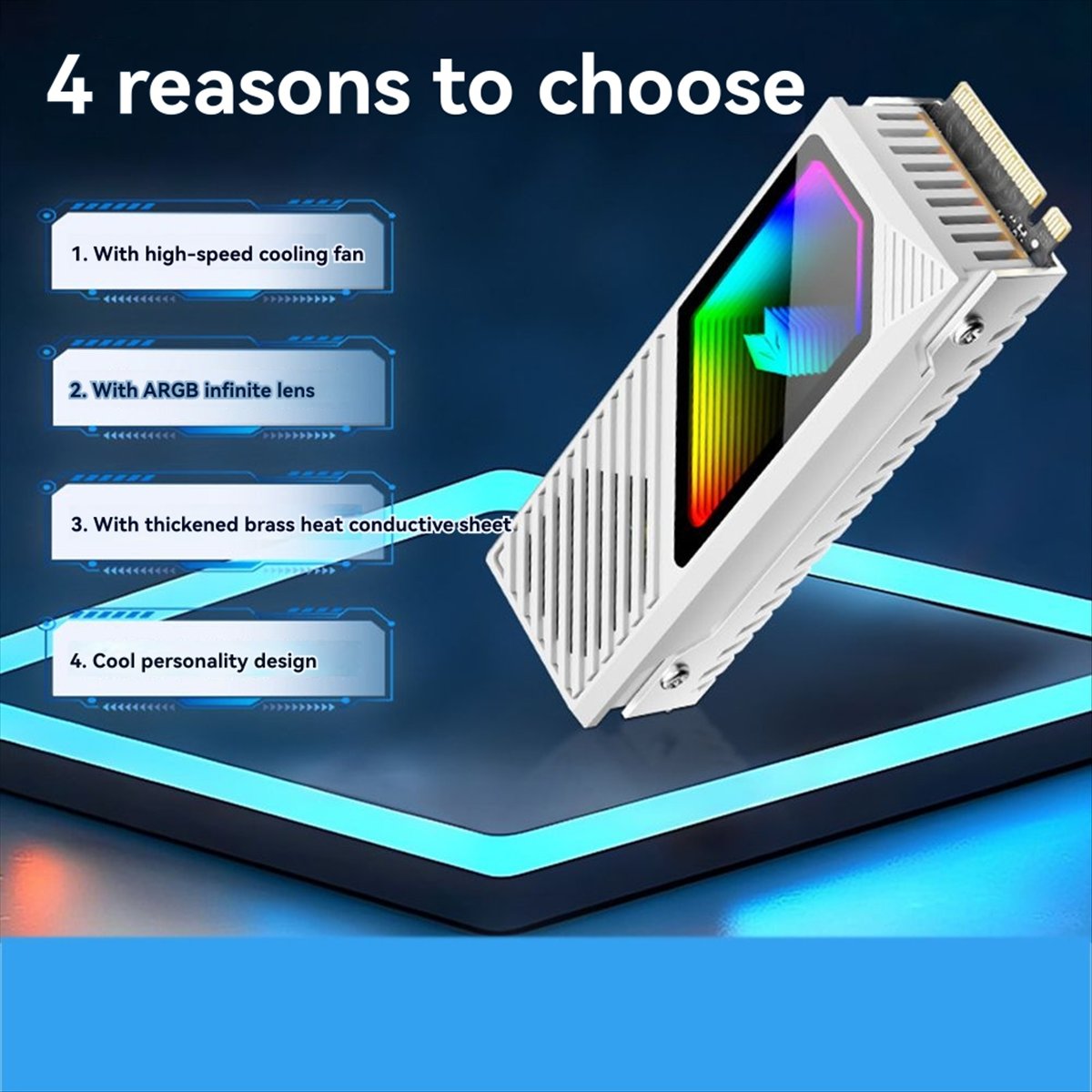 【A60I】 M2 SSD HDD Cooler ARGB  - Heatsink recension och pris
